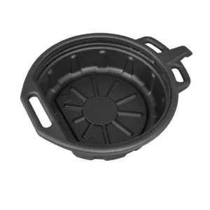 16L Waste Oil Drain Pan Polyethylene In Black