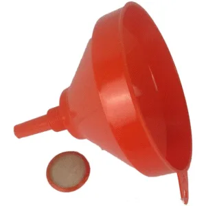 Round Funnel With Filter & Threaded Spout - Multiple Sizes