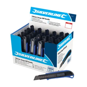 Silverline 18mm Snap-Off Knife Display Box 36pce