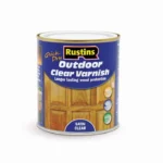 Rustins Outdoor Clear Varnish Satin 500Ml (Eavs500)