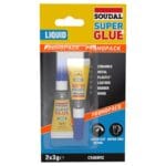 Soudal superglue liquid twin pack  - CLEAR (3g)