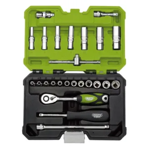 Metric Socket Set 1/4" Sq. Dr. Green (25 Piece)