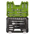 MM/AF Combined Socket Set 3/8" Sq. Dr. Green (41 Piece)