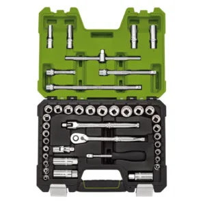 MM/AF Combined Socket Set 3/8" Sq. Dr. Green (41 Piece)