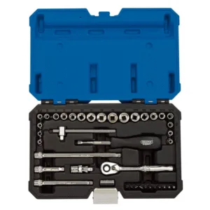 Combined MM/AF Socket Set, 1/4" Sq. Dr. (40 Piece)