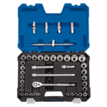 Combined MM/AF Socket Set, 1/2" Sq. Dr. Blue (41 Piece)