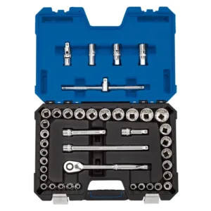 Combined MM/AF Socket Set, 1/2" Sq. Dr. Blue (41 Piece)