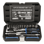 HI-TORQ Metric Socket Set, 1/4" Sq. Dr. (40 Piece)