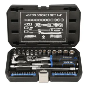 HI-TORQ Metric Socket Set, 1/4" Sq. Dr. (40 Piece)