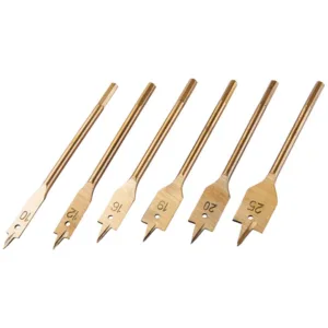 6 Piece titanium flat wood bit set