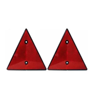 Red Triangular Reflector (Pair) For Trailer