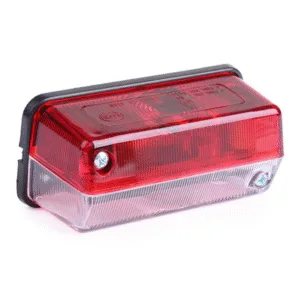 Red & White Outline Marker Lamp 12V