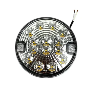 Rear Light Clear LED Hamburger 12/24V