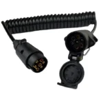 Extendable 2.5m Spiral Cable With 7-pin Plug & 7-pin Socket