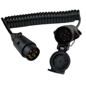 Extendable 2.5m Spiral Cable With 7-pin Plug & 7-pin Socket