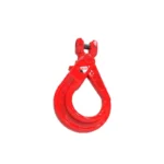 Red Powder Coated Clevis Self Locking Grab Hook 10mm 3.15T G80 CE Mark