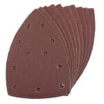 Pack of 10 P240 grit hook and loop delta sanding sheets