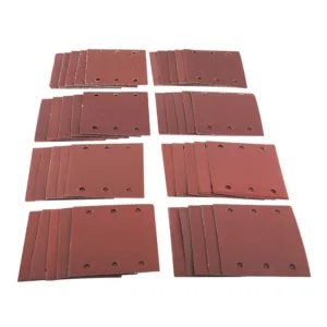 40 Piece mixed grit square sanding sheet set (110mm x 100mm)