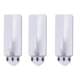 3 Piece rectangular, removable self-adhesive hook set (2cm x 5cm)