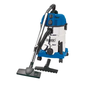 230V Wet & Dry Vacuum Cleaner With Stainless Steel Tank & Integrated Power Out-Take Socket, 30L, 1300W