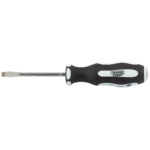 Pound Thru' Plain Slot Soft Grip Screwdriver, 6.5 x 100mm
