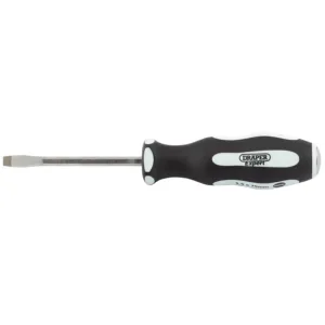 Pound Thru' Plain Slot Soft Grip Screwdriver, 6.5 x 100mm