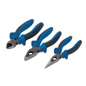 Soft Grip Pliers Set 160mm, Blue (3 Piece)