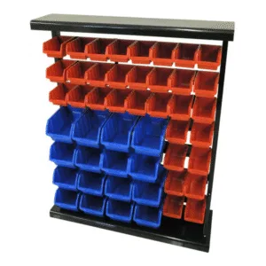 Storage Rack 32 Small Bins & 15 Large Bins
