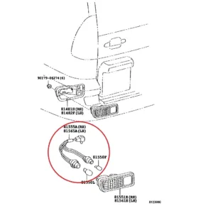 Wiring Loome (R LWR) Toyota Land Cruiser 03-10