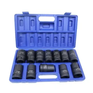 12pc 1'' Dr. 6pt Deep Impact Socket Set Metric