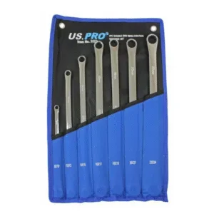 US PRO 7pc Aviation Extra Long Double Ring Spanner Set 3222