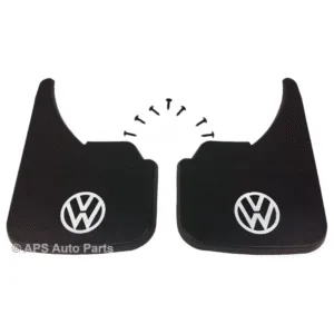 Universal Mud flaps Front Rear To Fit VW Volkswagen White Golf MK4 MK5 MK6 MK7