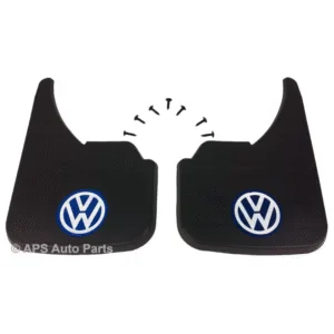 Universal MUDFLAPS Car Front Rear Fits VW Blue Logo Lupo Passat Polo Guard