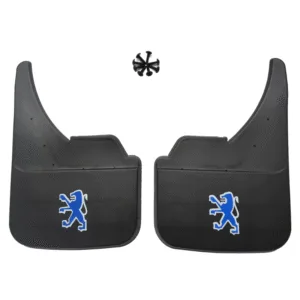 Universal Car Mudflaps Front Rear Peugeot Logo 106 207 208 306 307 Mud Flap New