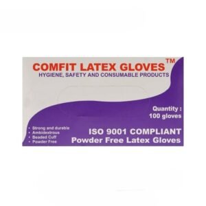 Premium Latex Powder‑Free Disposable Gloves – Small, Medium, Large, X‑Large (100pcs)