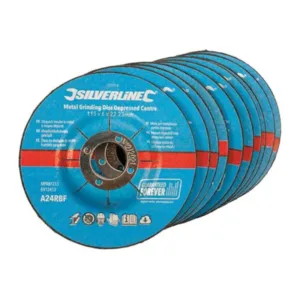 Silverline Metal Grinding Discs Depressed Centre (Pack Of 10)