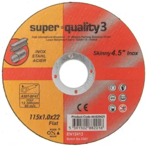 SQ1029 F.C. Super Quality 3 115 x 1 x 22mm Inox Cutting Disc