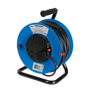 Silverline 240V 13A 4 Socket Extension Lead Cable Reel