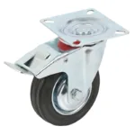 Castor Wheel 100mm Flattened Universal With Brake