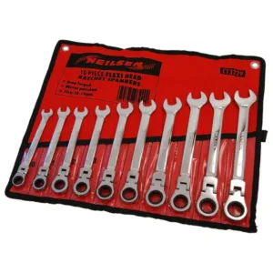 10pc Swivel-Head Ratchet Spanner Set