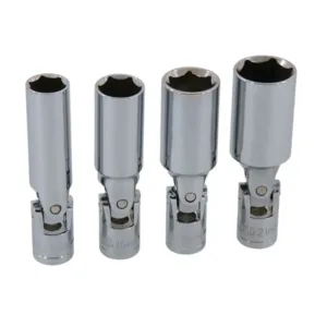 4pc 3/8'' Dr. Spark Plug Socket Set With Universal Joint