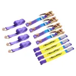 4pc Ratchet Tie Down & Strap Set 4m