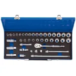 3/8'' Sq. Dr. Combined MM/AF Polished Chrome Socket (40 Piece Set)