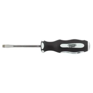 Pound Thru' Plain Slot Soft Grip Screwdriver, 6.5 x 150mm