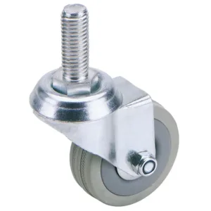 75mm Diameter Swivel Bolt Fixing Rubber Castor - S.W.L 70kg
