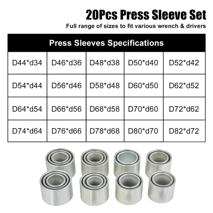 RS200019 (3) 28 PCS Master Press and Pull Sleeve Kit