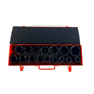 15PC 3/4" Drive Deep Impact Socket Set 17–50mm (78mm Length)