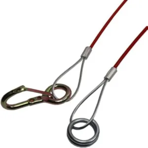 Breakaway Cable 1000mm – Snap Hook & Ring Type for Trailers & Caravans