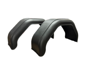13” Black Plastic Trailer Mudguards with reflector (Pair)