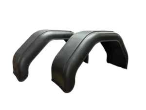 13” Black Plastic Trailer Mudguards with reflector (Pair)